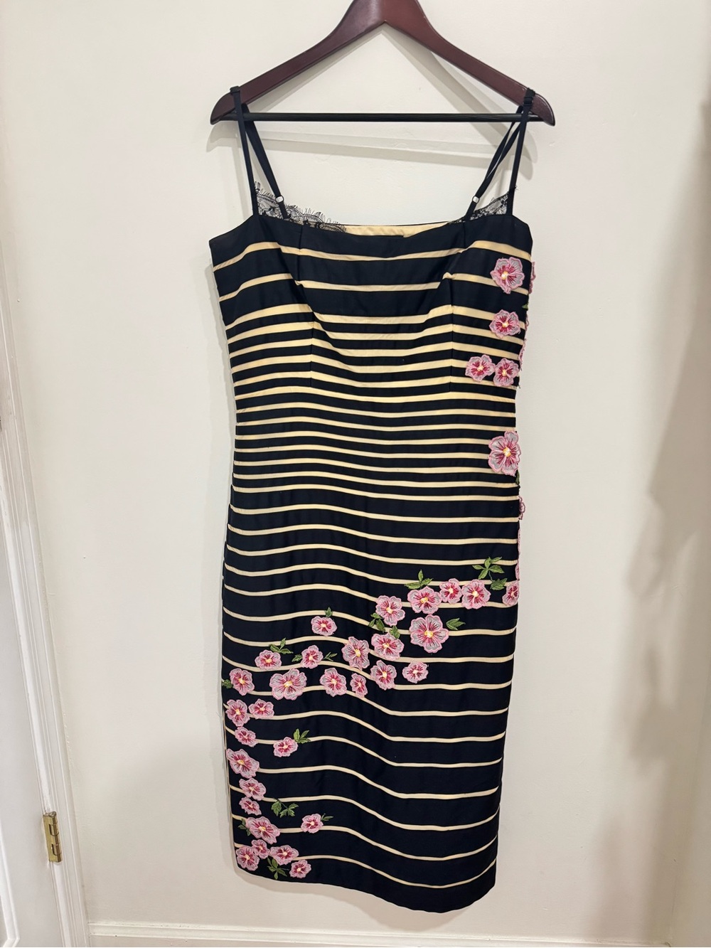 Maeve Square-Neck Sleeveless Slim Midi Dress | Floral Embroidery| Anthropologie